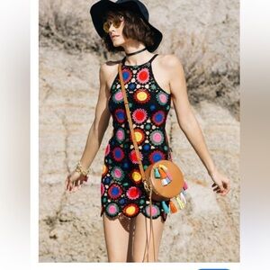 H&M Coachella 6 Colorful Crochet Dress
